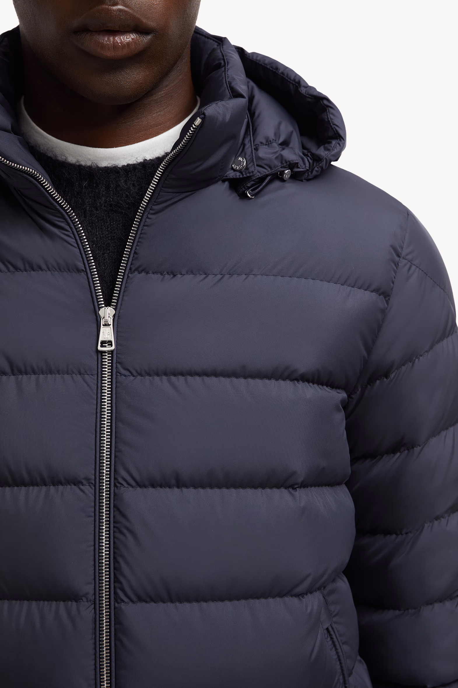 Arneb Hooded Short Down Jacket Men Navy Blue Moncler 7